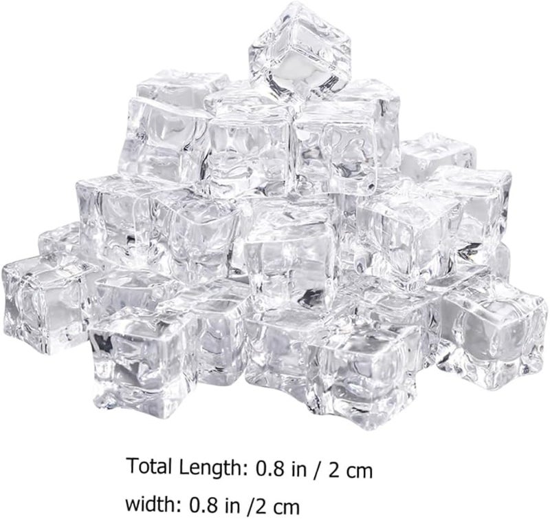 GLEAVI 50 Pcs Reusable Acrylic Ice Ball Cubes for Drinks Decorative Chilling Molds - Image 5